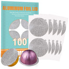 CAPMESSO 64mm aluminum foil lids for Nespresso Vertuo pods