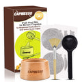 CAPMESSO Complete Vertuo Foil Seal Kit with 100 lids and tools