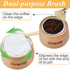 Vertuo foil seal kit with beech-wood holder, brush and scoop