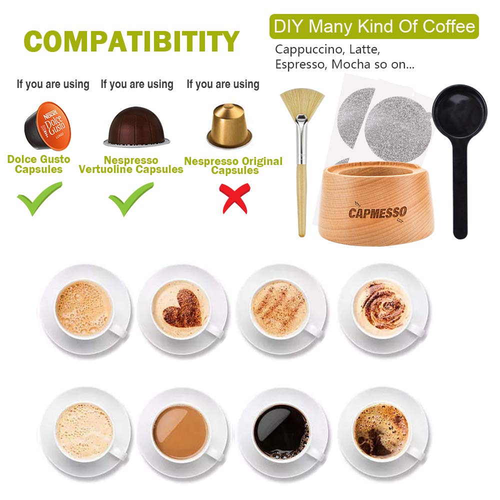 CAPMESSO Aluminum Foil Seals Kit to Reuse Nespresso Vertuo Reusable Pods, Refillable Vertuoline Capsules (Complete Seal Kit+100pcs Lids) - CAPMESSO