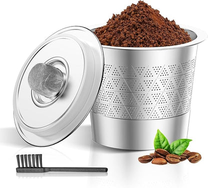 Reusable K-Cups for Keurig: Upgraded Dual-Mesh Reusable Coffee Pods for Richer Coffee NO Grit - Universal Stainless Steel Coffee Filter for Keurig 1.0 Coffee Maker, Eco-Friendly - CAPMESSO