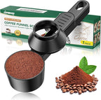 Mess-free refilling of a reusable K-Cup with the funnel scoop