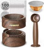 CAPMESSO Nespresso Vertuo refill kit with wood grain holder