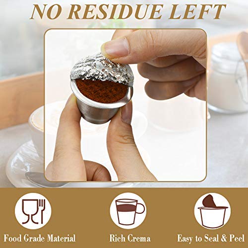 Reusable Capsules for Nespresso OriginalLine, Refillable Coffee Pods Stainless Steel Cups Compatible with Nespresso OriginalLine Brewer