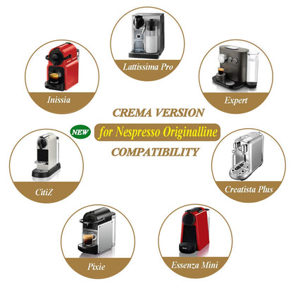 Reusable Capsules for Nespresso OriginalLine, Refillable Coffee Pods Stainless Steel Cups Compatible with Nespresso OriginalLine Brewer - CAPMESSO