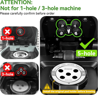 2026 All Stainless Steel Reusable 5 holes K Cups - CAPMESSO