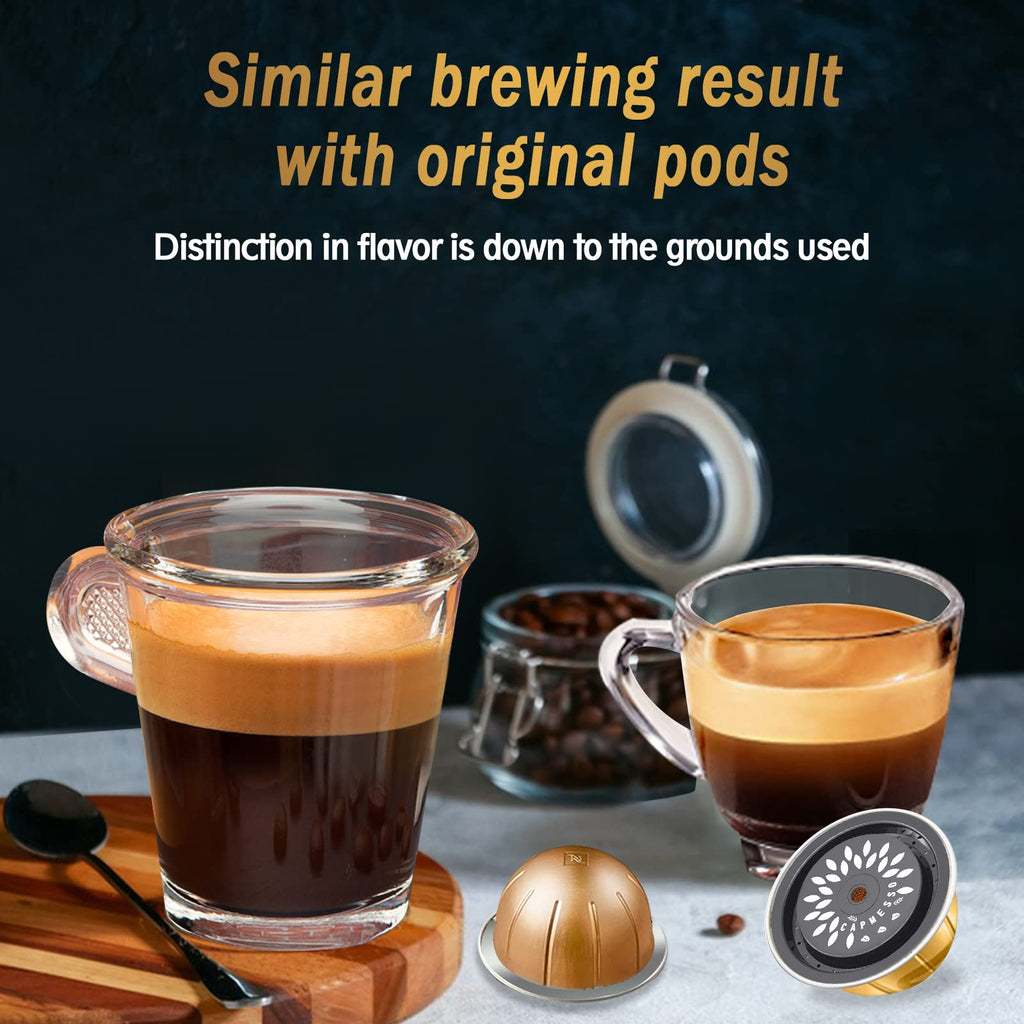 CAPMESSO reusable silicone caps for Nespresso Vertuo pods