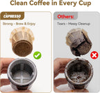 CAPMESSO 2.1" Tall Paper Coffee Filters for Large Reusable K-Cups
