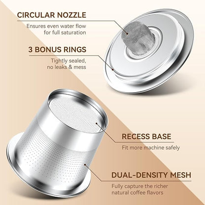 Reusable Stainless Steel  K Cups Coffee Pod for Keurig 1.0 - Newest Design - CAPMESSO