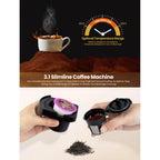 2-in-1 single serve coffee maker with K-pod holder and filter basket