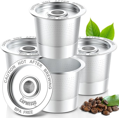 Reusable Stainless Steel  K Cups Coffee Pod for Keurig 1.0 - Newest Design - CAPMESSO