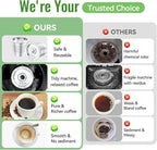 Dual-mesh stainless steel reusable coffee pod for Keurig