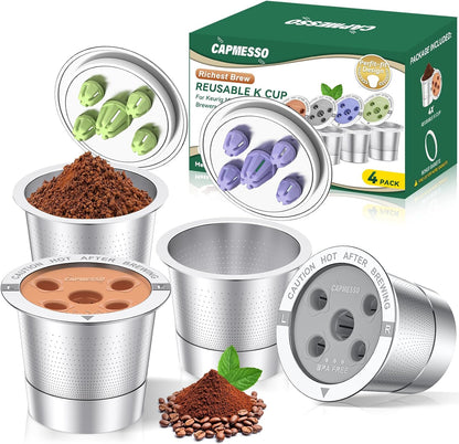 Reusable K Cups for Keurig:Updated Reusable Metal K Cup with 5 Holes - MultiStream Technology