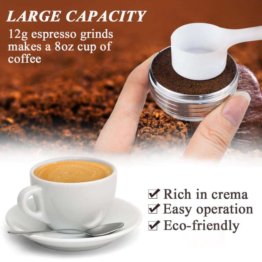 Coffee Capsule, Reusable Vertuoline Pod Refillable Vertuo Capsules Stainless Steel Compatible with Vertuoline Machine GCA1 and Delonghi ENV135S