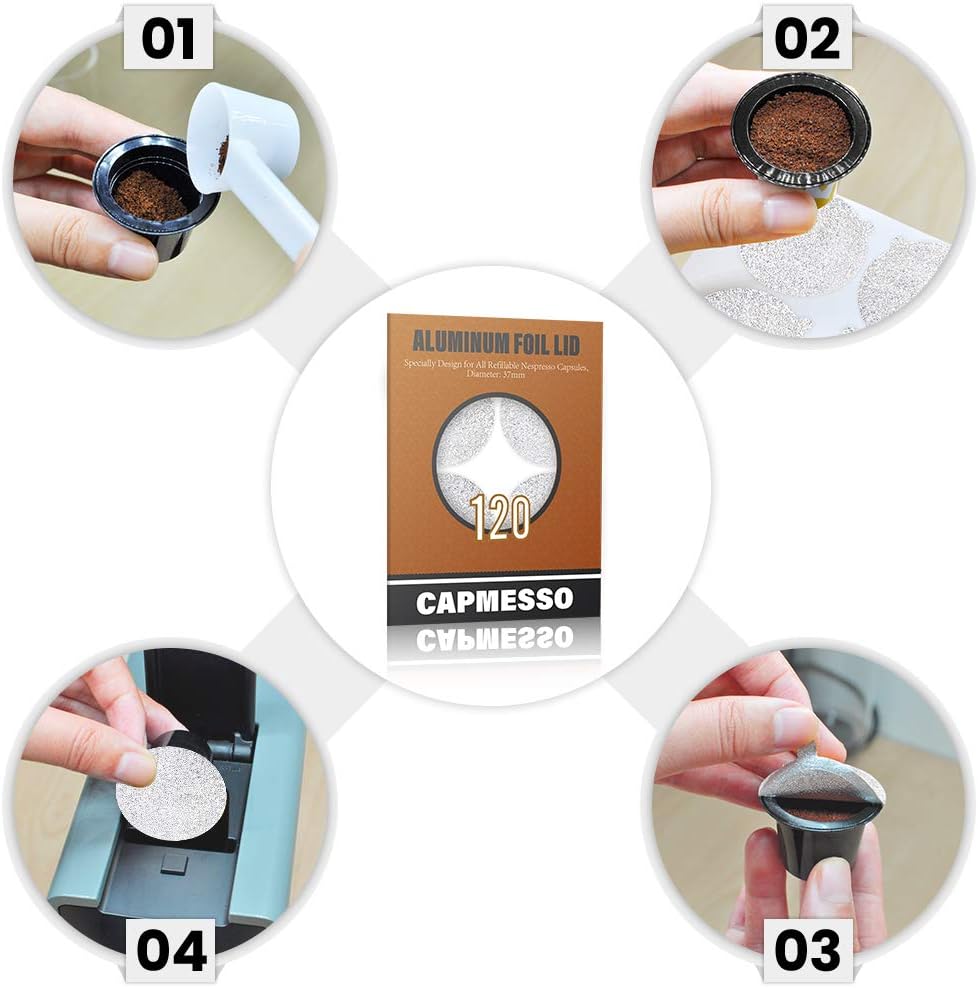 Reusable Nespresso Coffee Pod Seal Lids-120pcs - CAPMESSO