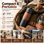 Manual Coffee Grinder with Adjustable Settings – 420 Stainless Steel Burr, 30g Capacity