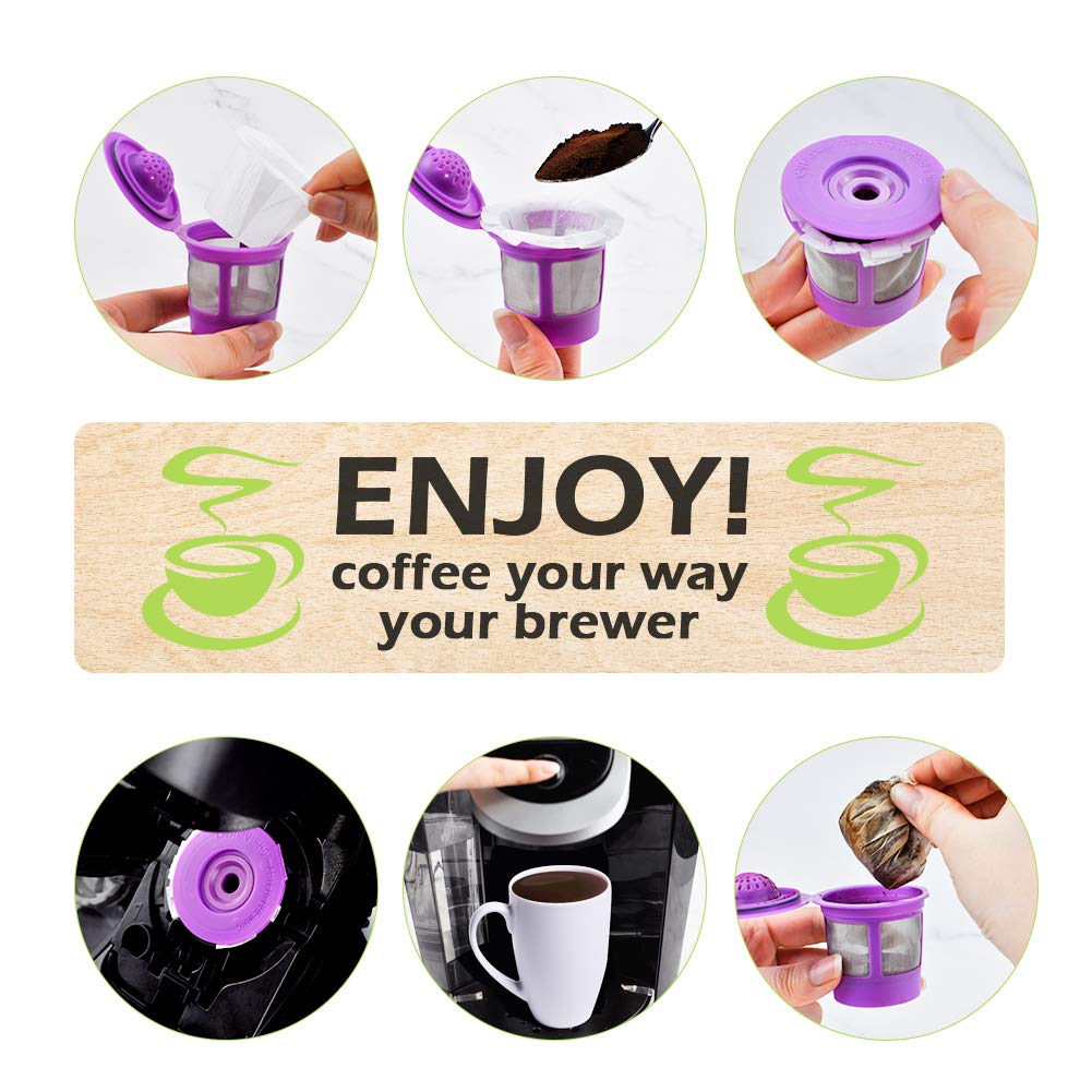 White paper filter inside a reusable K-Cup pod