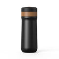 2-in-1 French Press Travel Mug – 320ml Insulated Coffee Maker