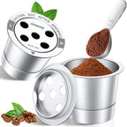 CAPMESSO all stainless steel 5-hole reusable K-Cup for Keurig