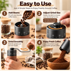Manual Coffee Grinder with Adjustable Settings – 420 Stainless Steel Burr, 30g Capacity