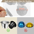 Reusable Nespresso Coffee Pod Seal Lids-120pcs - CAPMESSO