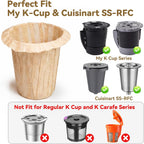 CAPMESSO 2.1" Tall Paper Coffee Filters for Large Reusable K-Cups