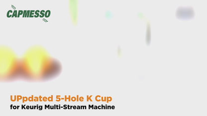 CAPMESSO Reusable K Cups for Keurig: 2025 Updated My K cup Metal Coffee Filter Refillable Coffee Pods with 5 Holes - for K Supreme/K Slim/K-Duo Gen2/K-Brew Chill with MultiStream Technology
