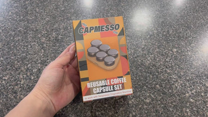6pcs Nespresso Refillable Pods Stainless Steel Coffee Pods Compatible with Nespresso Originaline Machine