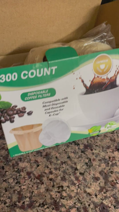 Disposable  Keurig Cup Coffee Filters - Compatible with Keurg Brewers- Reusable Single Serve 1.0 and 2.0 Coffee Maker