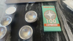 Tapas de aluminio CAPMESSO para reutilizar cápsulas VertuoLine. Compatibles con la máquina Nespresso VertuoLine de 64 mm.