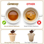 CAPMESSO 2.1" Tall Paper Coffee Filters for Large Reusable K-Cups